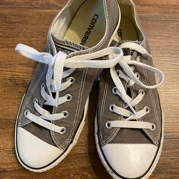 Converse Other - EUC Gray White Converse All-Star Shoes Sneakers Youth 3